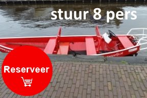 8 persoons fluisterboot met stuur